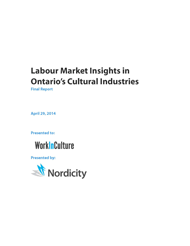 Labour Market Insights in Ontario’s Cultural Media Industries
